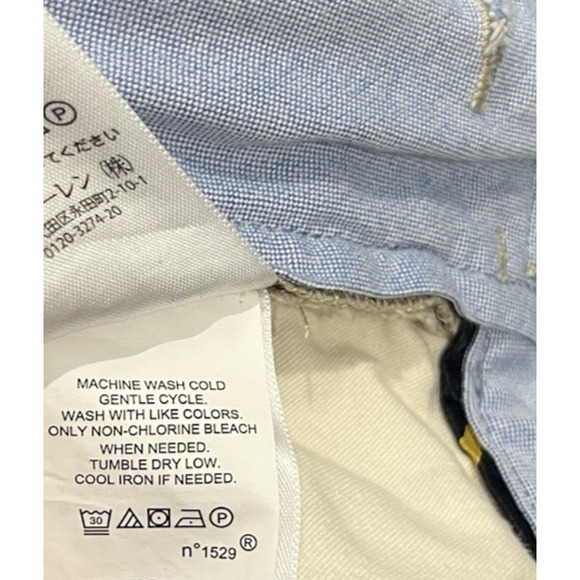 Ralph Lauren Mens Stretch Classic Fit Flat Front Chino Shorts Beige 36 9" ** - Picture 10 of 10